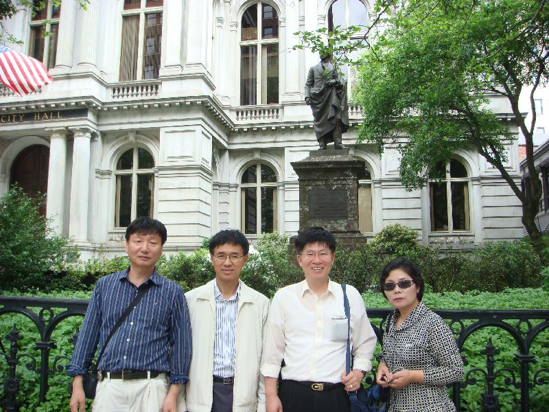 보스턴 구시청에서 - 한국해양대 경상대 경남도환경보건원 박사와 함께